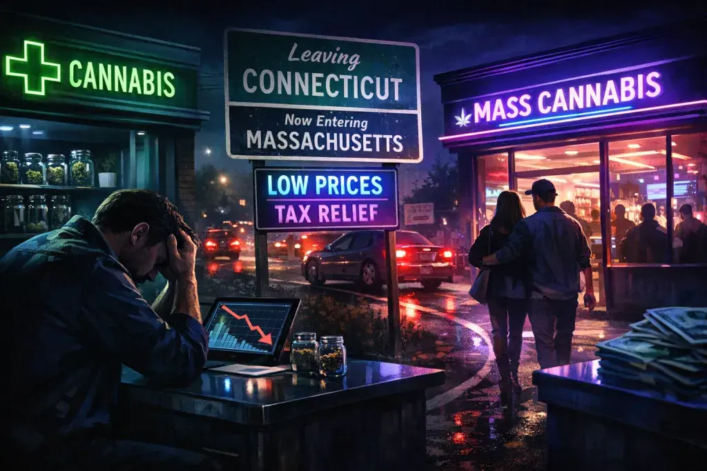 Connecticut Cannabis Sales Dip in 2025 Amid Price Wars with Massachusetts